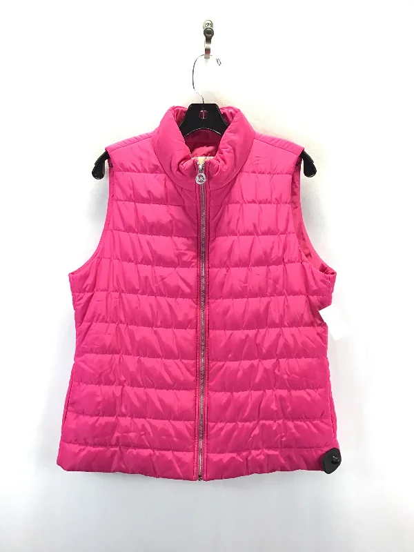 Elegant Men's Wool CoatsVest Puffer & Quilted By Michael By Michael Kors In Pink, Size: L