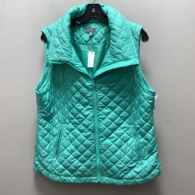 Men's Coats for Outdoor ActivitiesVest Puffer & Quilted By Talbots In Green, Size: L