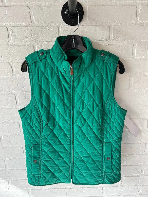 Men's Coats for Outdoor ActivitiesVest Puffer & Quilted By Talbots In Green, Size: Mp