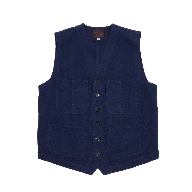 Men's Coats for Skinny MenVetra 5T55/936C Hopsack Vest in Navy