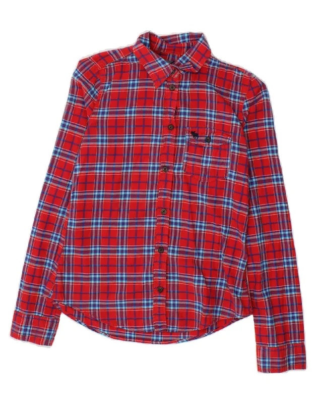 Men's V-Neck T-Shirts for a Flattering ShapeABERCROMBIE & FITCH Girls Shirt 8-9 Years Large Red Check Cotton