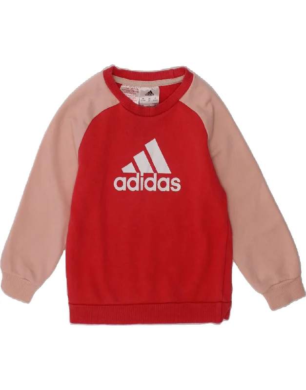 Weather-Ready Men's HoodiesADIDAS Baby Girls Graphic Sweatshirt Jumper 18-24 Months Red Colourblock