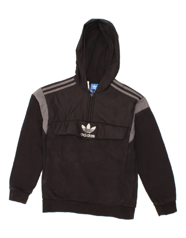 Men's Hoodies for YogaADIDAS Boys Graphic Hoodie Jumper 11-12 Years Black Cotton