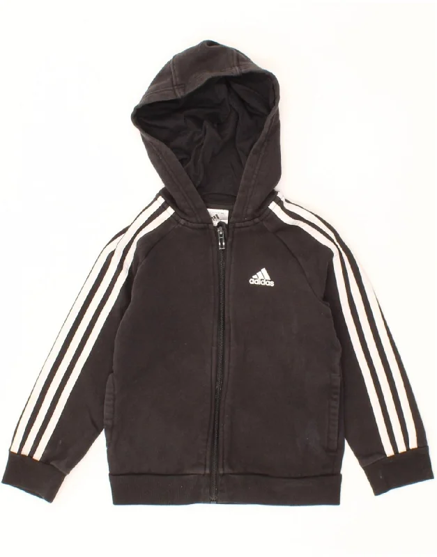 Men's Hoodies for YogaADIDAS Boys Zip Hoodie Sweater 5-6 Years Black Cotton