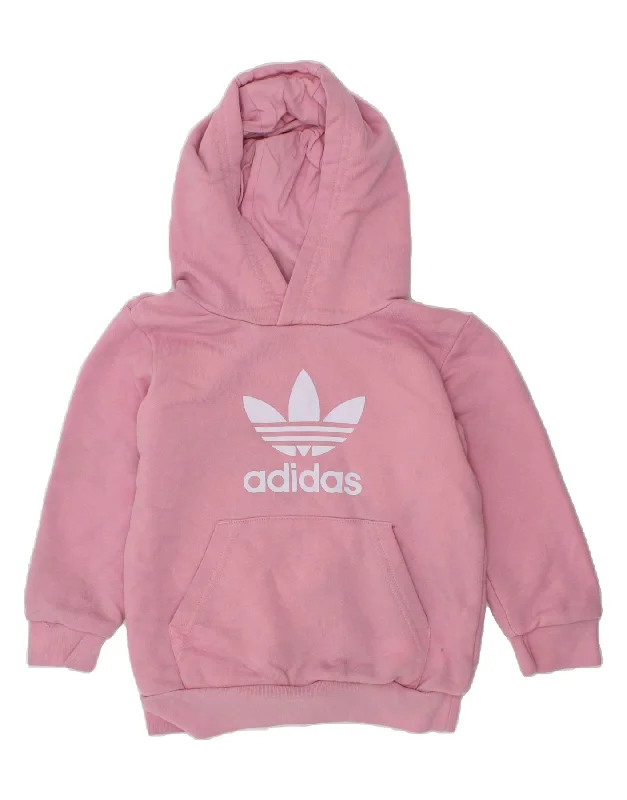 Men's Hoodies for HikingADIDAS Girls Graphic Hoodie Jumper 3-4 Years Pink Cotton