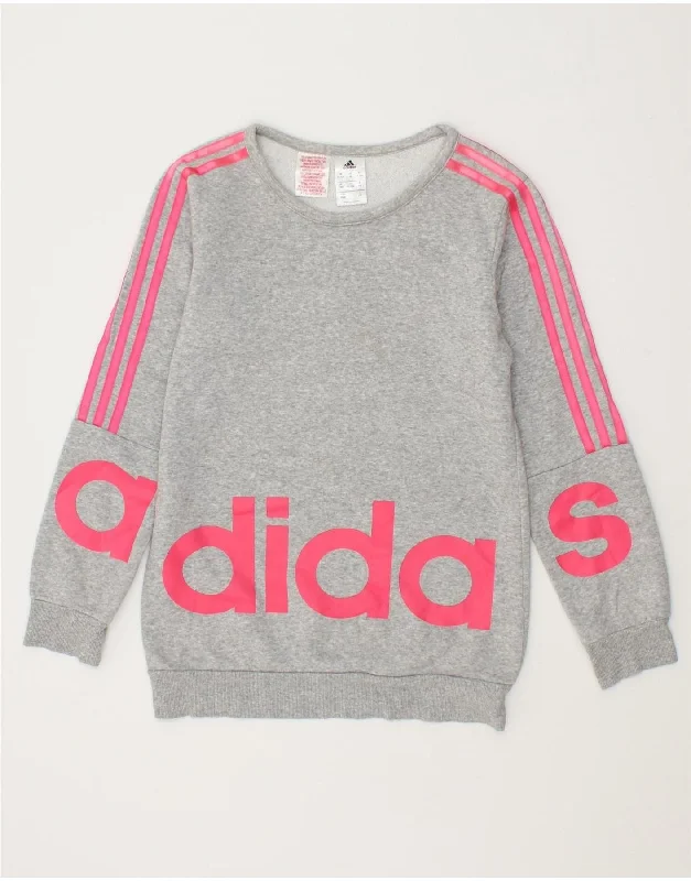 High-Quality Men's French Terry HoodiesADIDAS Girls Graphic Sweatshirt Jumper 11-12 Years Grey Cotton