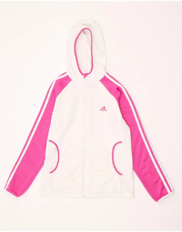 Durable Men's Canvas HoodiesADIDAS Girls Zip Hoodie Sweater 13-14 Years Off White Colourblock