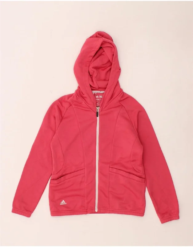 Men's Hoodies for Big and TallADIDAS Girls Zip Hoodie Sweater 8-9 Years Small Pink Polyester