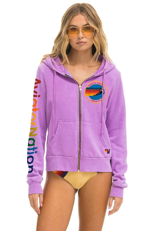 Men's Hoodies with Relaxed FitsAVIATOR NATION ASPEN HOODIE - NEON PURPLE