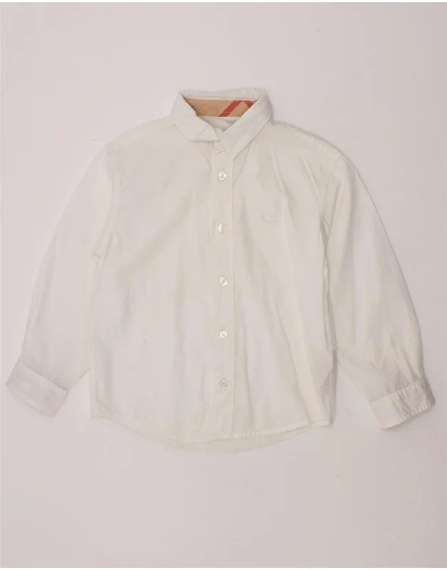 Men's Travel Shirts for Easy PackingBURBERRY Boys Shirt 3-4 Years White Cotton