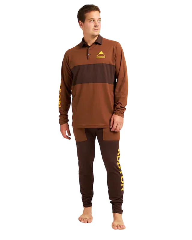 Men's Relaxed-Fit Shirts for Casual ComfortBurton Midweight Rugby Shirt - Bison / Seal Brown - 2022