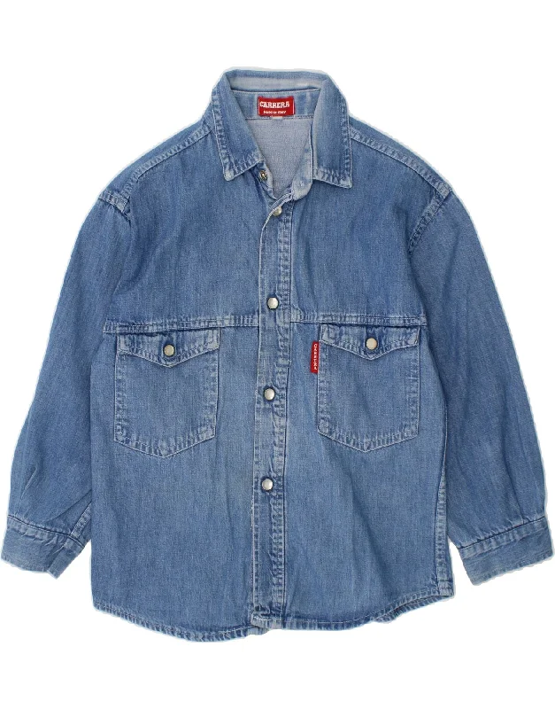 Men's Solid-Color Button-Down Shirts for VersatilityCARRERA Boys Denim Shirt 3-4 Years Blue Cotton