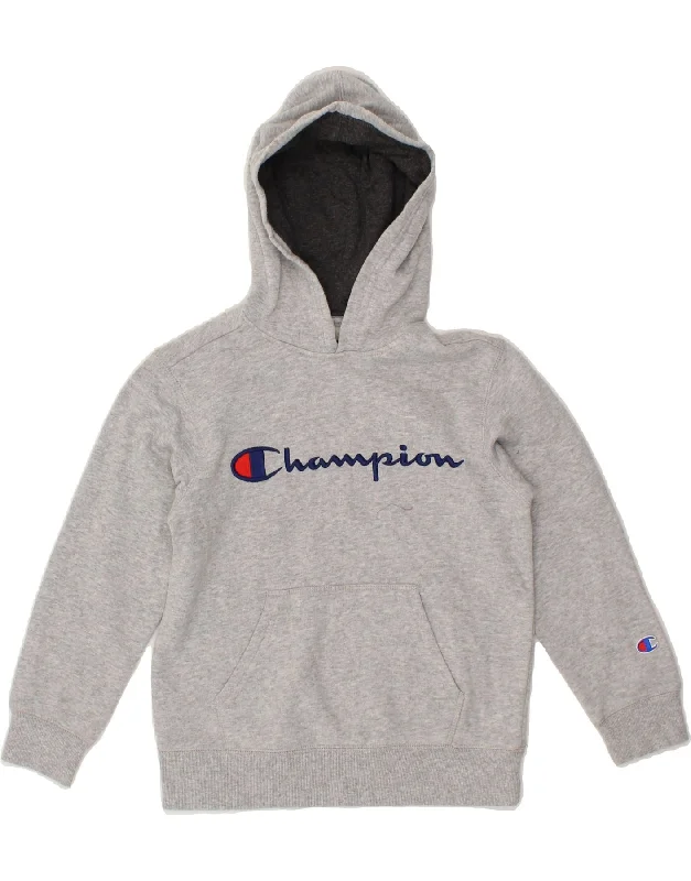 Stylish Men's Designer HoodiesCHAMPION Boys Graphic Hoodie Jumper 7-8 Years Small Grey Cotton