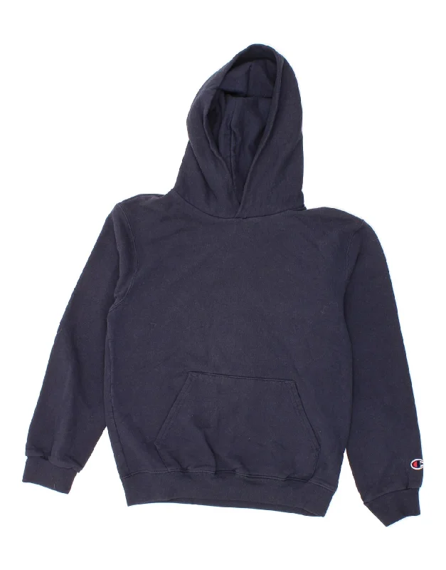 Men's Hoodies for Cold WeatherCHAMPION Boys Hoodie Jumper 9-10 Years Medium Navy Blue Cotton