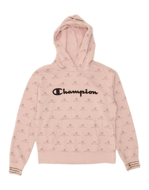 Men's Hoodies for WorkoutCHAMPION Girls Graphic Hoodie Jumper 11-12 Years Large Pink Cotton