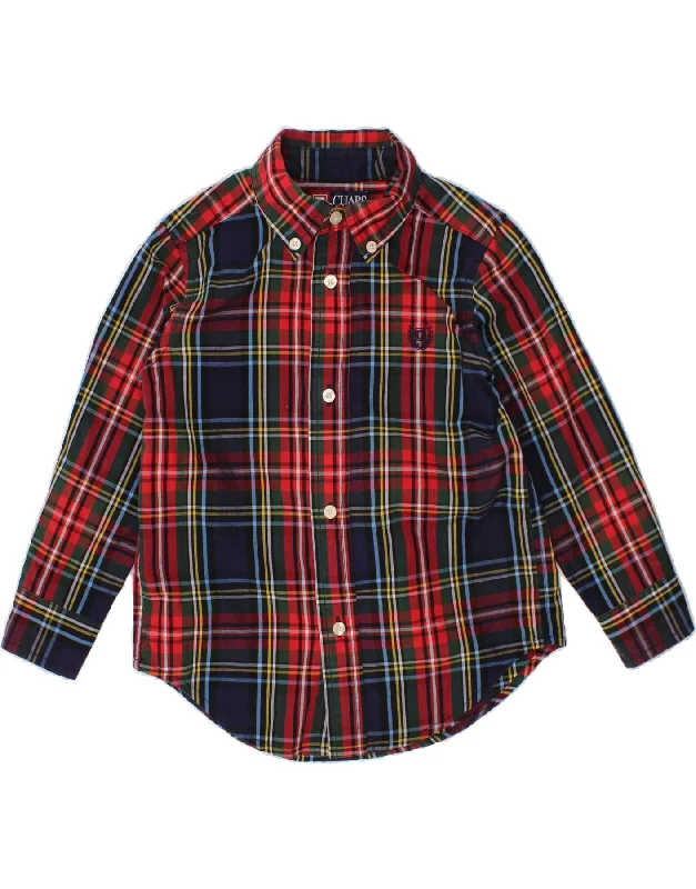 Men's Weekend Shirts for Leisurely OutingsCHAPS Boys Easy Care Shirt 2-3 Years Blue Check Cotton