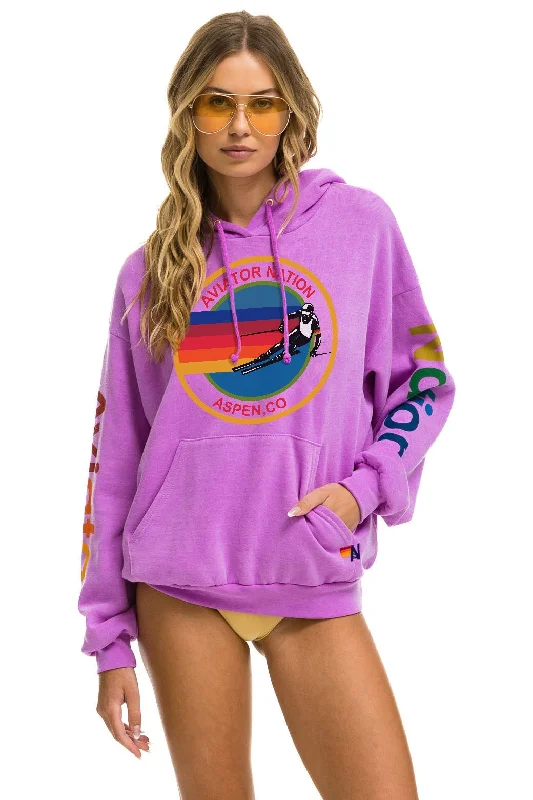 Men's Hoodies with Reinforced StitchingAVIATOR NATION ASPEN RELAXED PULLOVER HOODIE - NEON PURPLE