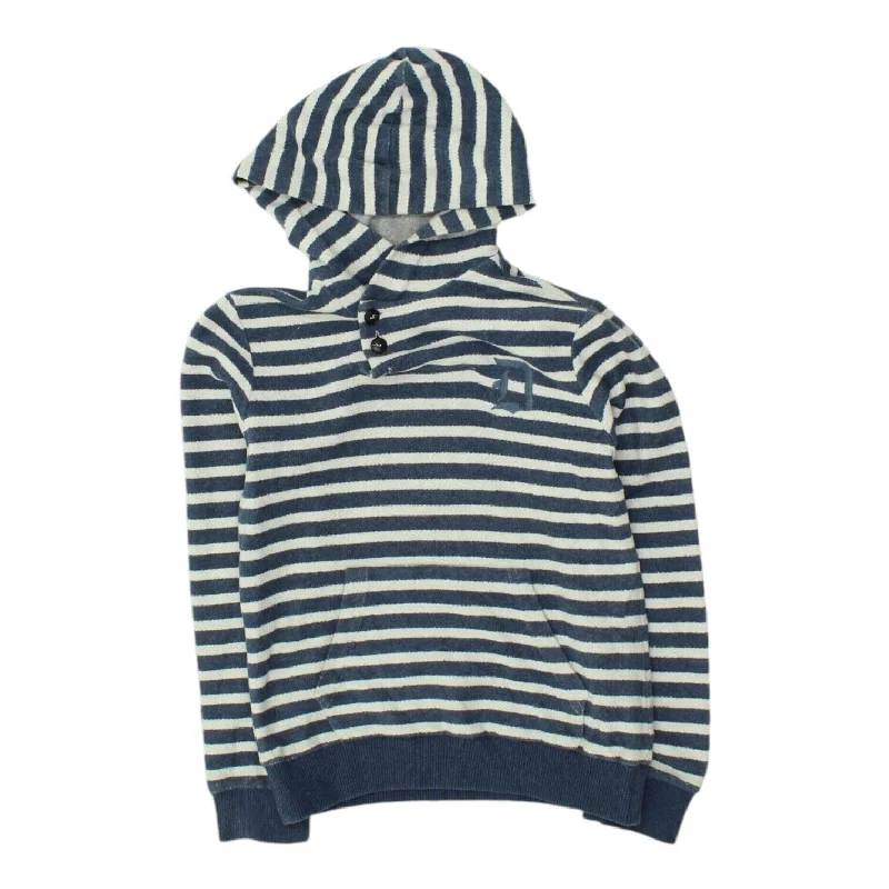 Men's Hoodies for SnowshoeingDondup Kids Navy White Striped Pullover Hoodie | Vintage Boys Girls Designer VTG