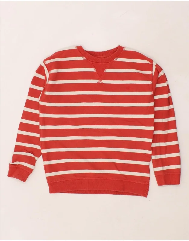 Men's Hoodies with InsulationFAT FACE Boys Sweatshirt Jumper 9-10 Years Red Striped Cotton