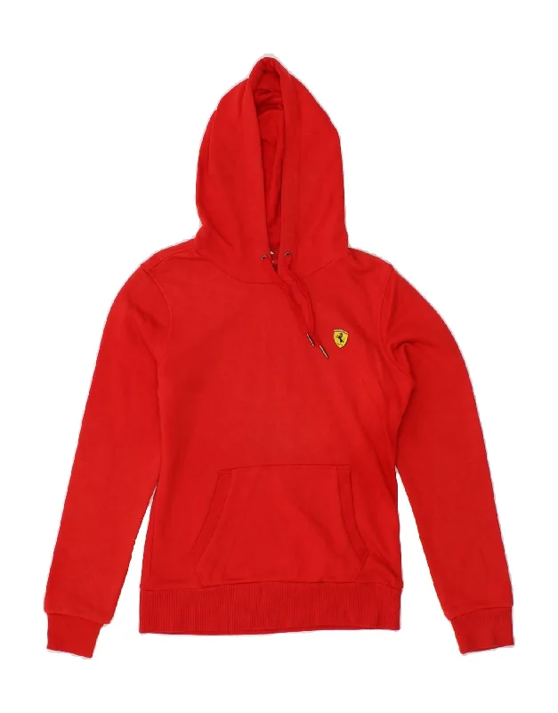 Men's Hoodies with Lined HoodsFERRARI Boys Hoodie Jumper 7-8 Years Red Cotton