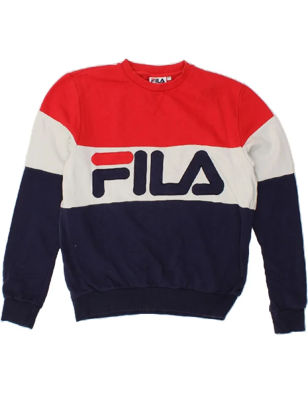 Men's Hoodies for Every BudgetFILA Boys Graphic Sweatshirt Jumper 11-12 Years Medium Multicoloured