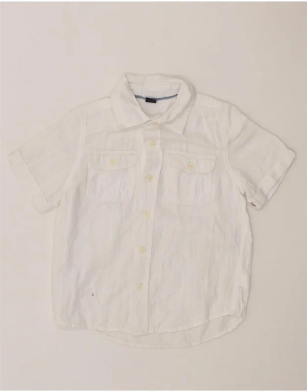 Men's Moisture-Wicking Shirts for All-Day ComfortGAP Boys Short Sleeve Shirt 4-5 Years White Cotton