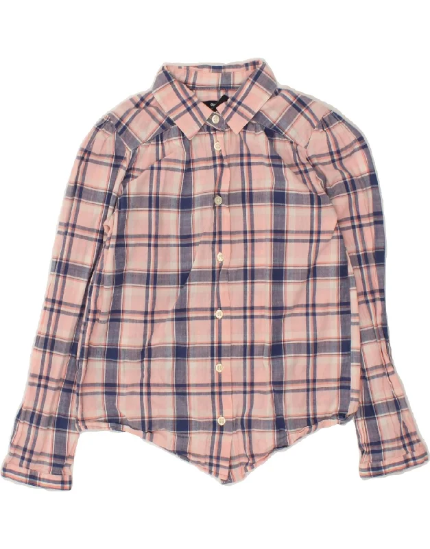 Men's Wrinkle-Free Shirts for Easy CareGAP Girls Shirt 8-9 Years Pink Check Cotton