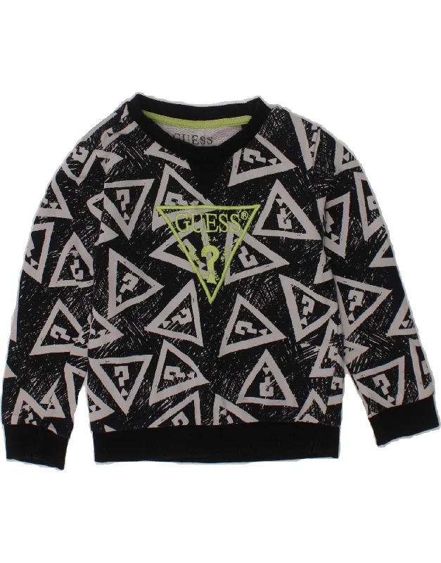 Unique Men's Custom HoodiesGUESS Boys Graphic Sweatshirt Jumper 2-3 Years Black Cotton