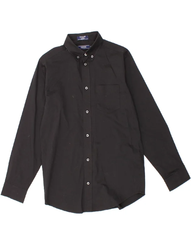 Men's Patterned Casual Shirts for Relaxed StylingIZOD Boys Stretch Shirt 14-15 Years Large  Black Cotton