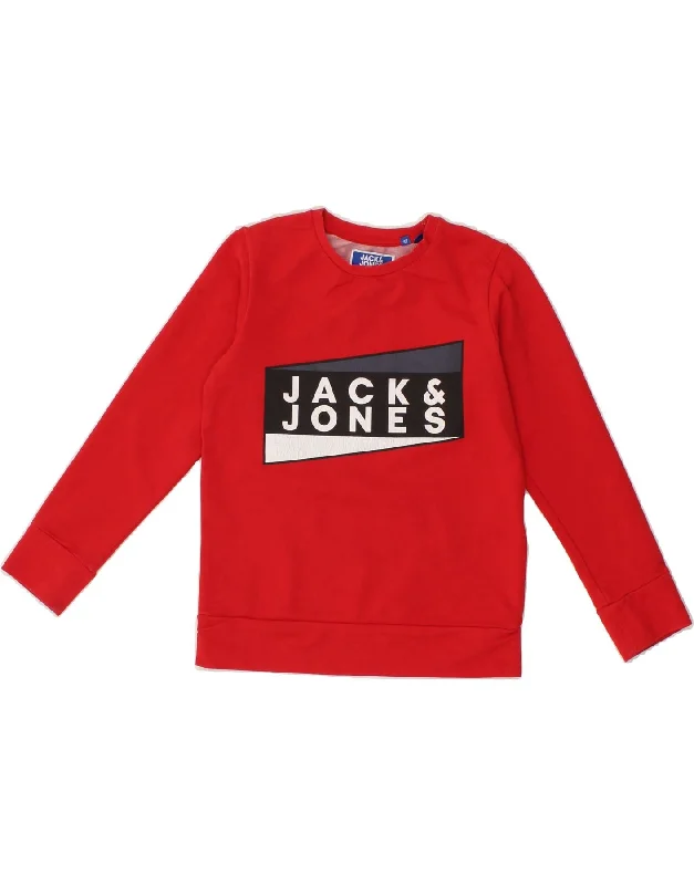 Men's Hoodies for AutumnJACK & JONES Girls Graphic Sweatshirt Jumper 7-8 Years Red Cotton