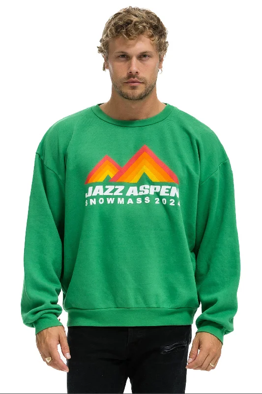 Men's Hoodies for Short MenJAZZ ASPEN SNOWMASS 2024 CREW SWEATSHIRT RELAXED - KELLY GREEN