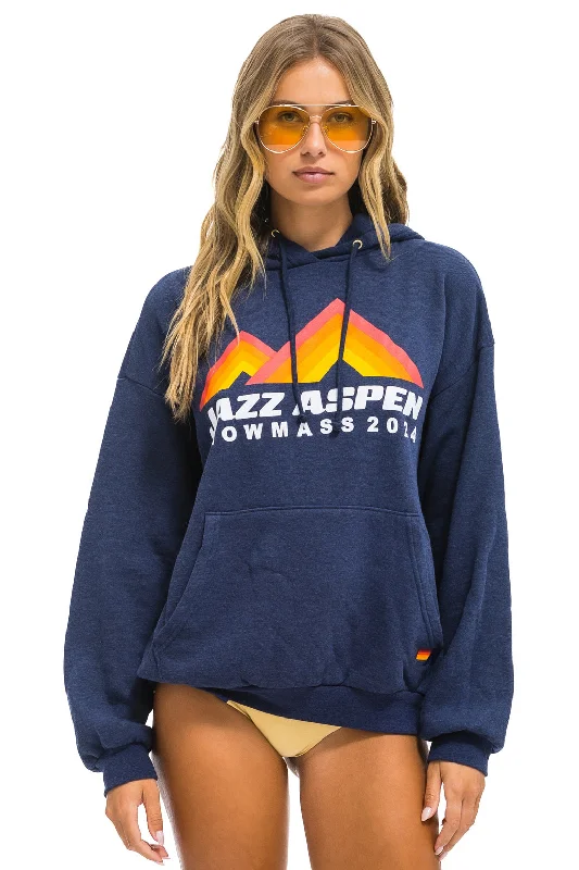 Men's Hoodies with Contrast StitchingJAZZ ASPEN SNOWMASS 2024 PULLOVER HOODIE RELAXED - NAVY