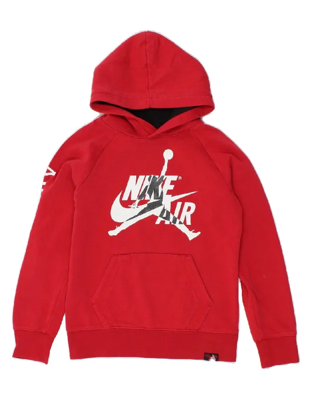 Unique Men's Custom HoodiesJORDAN Boys Graphic Hoodie Jumper 10-11 Years Red Cotton