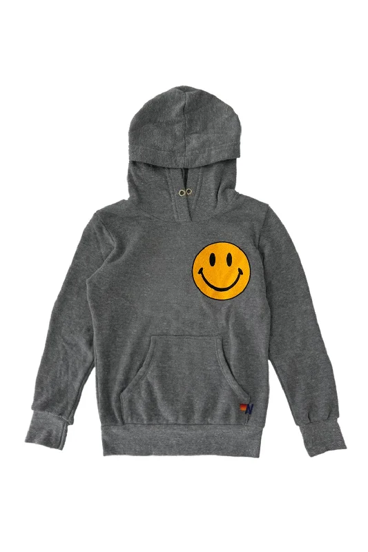 Men's Hoodies for Outdoor ActivitiesKID'S SMILEY 2 PULLOVER HOODIE - HEATHER GREY