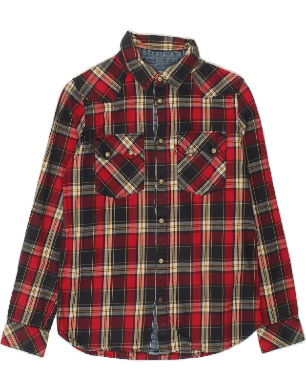 Men's French-Cuff Shirts for a Sophisticated EdgeLEVI'S Boys Shirt 13-14 Years Red Check Cotton