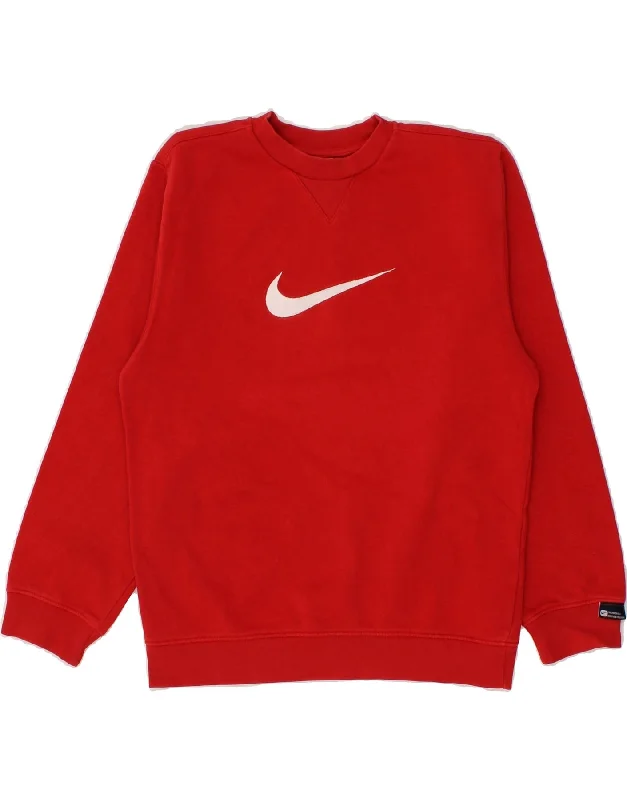 Men's Hoodies for Mild WeatherNIKE Boys Graphic Sweatshirt Jumper 11-12 Years Medium  Red Cotton