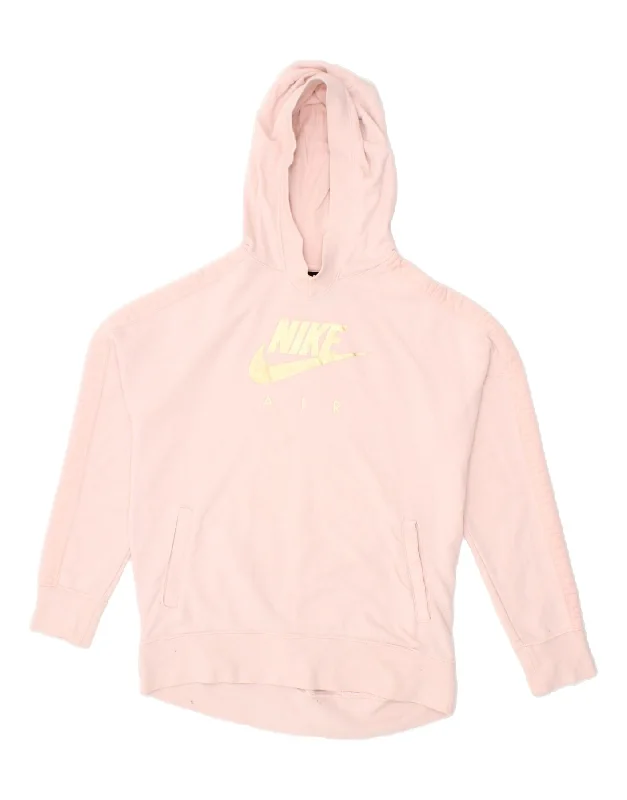 Men's Hoodies with Extra-Long SleevesNIKE Girls Nike Air Graphic Hoodie Jumper 13-14 Years XL Pink Cotton