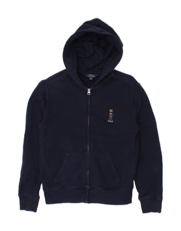 Men's Hoodies with Modern CutsPOLO RALPH LAUREN Boys Zip Hoodie Sweater 10-11 Years Medium  Navy Blue