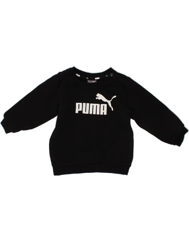 Men's Hoodies for SpringPUMA Baby Boys Graphic Sweatshirt Jumper 6-9 Months Black Cotton