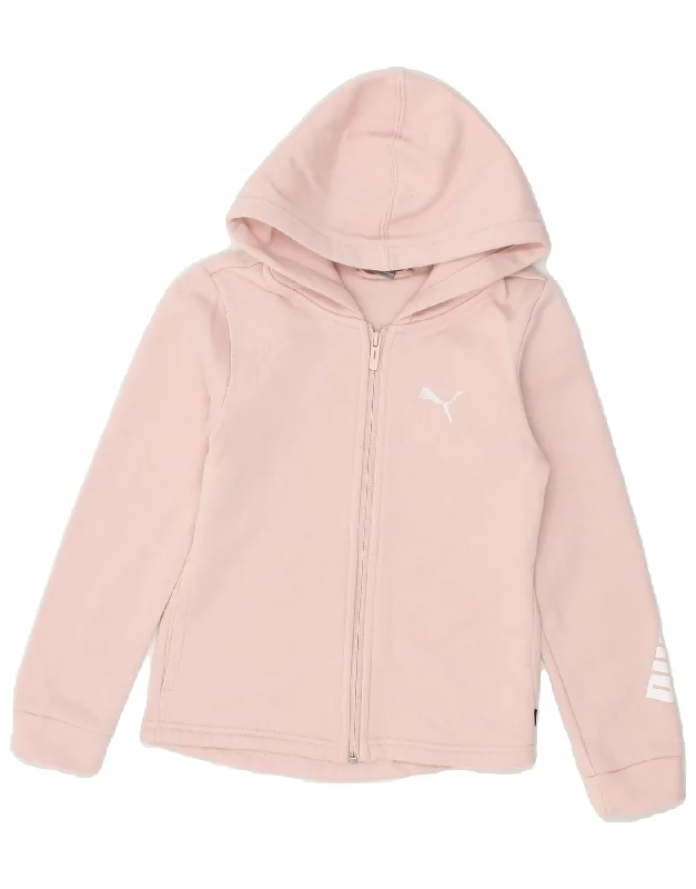 Functional Men's Workout HoodiesPUMA Girls Graphic Zip Hoodie Sweater 9-10 Years Pink Cotton