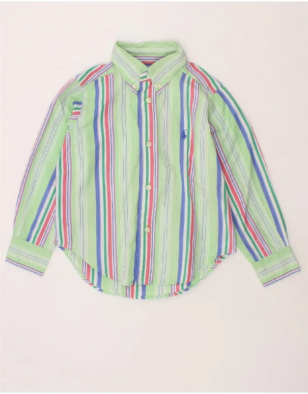 Classic Men's Dress ShirtsRALPH LAUREN Baby Boys Shirt 18-24 Months Green Striped Cotton