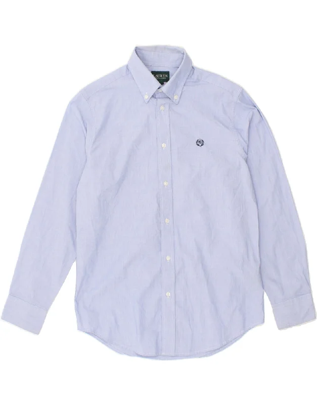 Lightweight Men's Poplin ShirtsRALPH LAUREN Boys Shirt 15-16 Years Blue Cotton