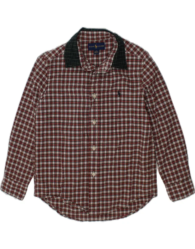 Men's Oxford Shirts for a Preppy StyleRALPH LAUREN Boys Shirt 5-6 Years Red Check Cotton