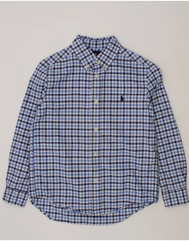 Men's Camouflage Shirts for an Outdoor AppealRALPH LAUREN Boys Shirt 6-7 Years Blue Check Cotton