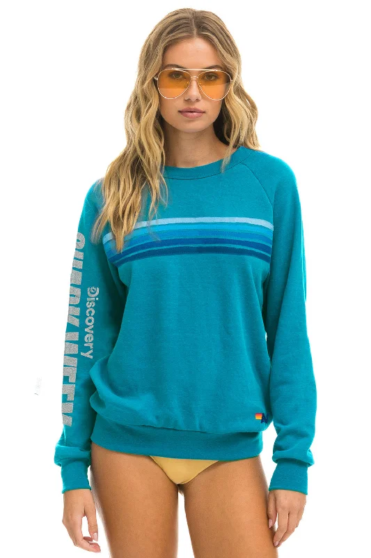 Men's Hoodies for TravelSHARK WEEK 2024 CREW SWEATSHIRT - TEAL