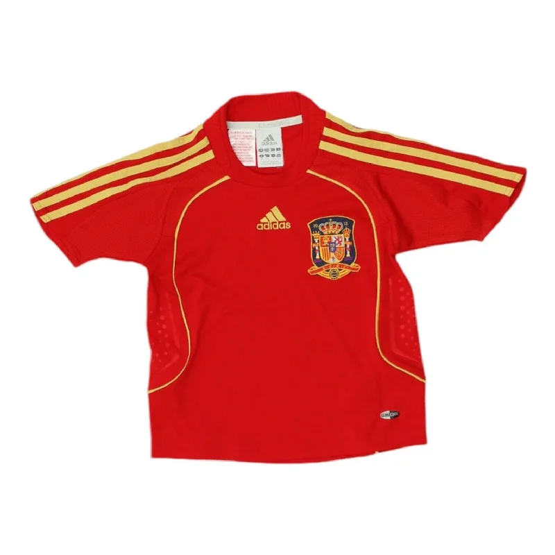 Men's Performance Shirts for Active LifestylesSpain 08/09 Kids Red Adidas Home Shirt | International Football Boys Girls VTG