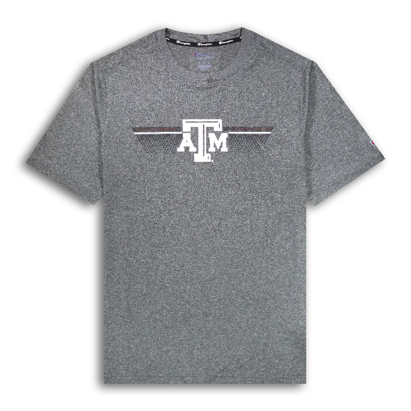 Men's Hunting Shirts for Camouflage and ComfortTexas A&M Champion Short Sleeve Impact Gel Grey Performance Shirt