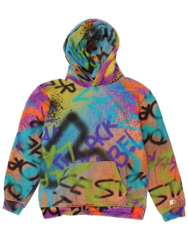 Men's Hoodies for AutumnSTARTER Girls Graphic Hoodie Jumper 15-16 Years Multicoloured Tie Dye