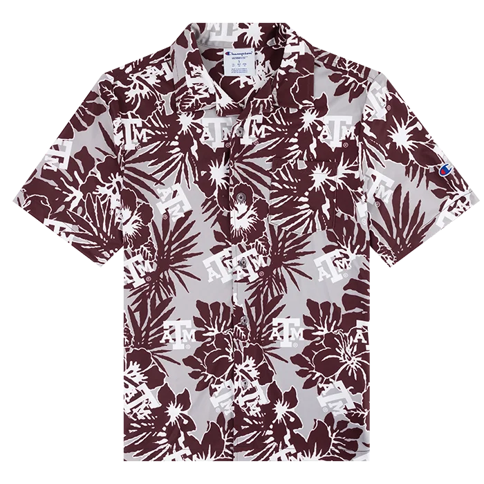 Men's Hawaiian Print Shirts for Luau PartiesTexas A&M Champion Hawaiian Gameday Shirt