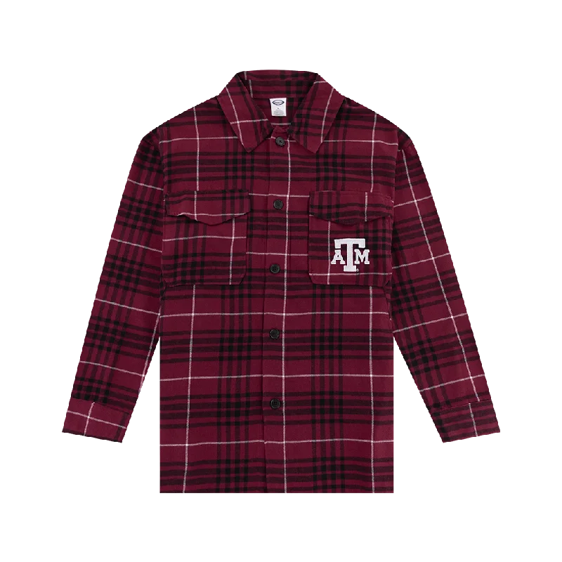 Men's Golf Shirts for On-Course StyleTexas A&M Maroon Boyfriend Plaid Nightshirt